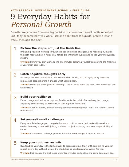 Cover of 9 Everyday Habits for Personal Growth